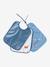 3er-Pack beschichtete Baby Lätzchen - blau+smaragd - 1