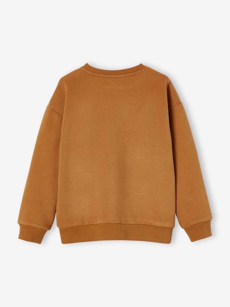 Jungen Sport-Sweatshirt mit Tasche - braun - 4
