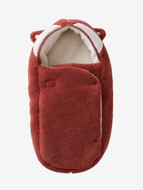 Ausfahrsack „Foxy“ für Babyschale & Babywanne, Plüsch - ziegel - 3
