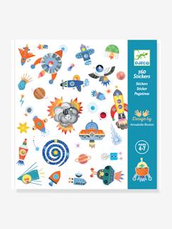Spielzeug-Kreativität-Sticker, Collagen & Knetmasse-160 Sticker „Weltraum“ DJECO