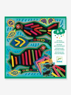 Spielzeug-Kreativität-Sticker, Collagen & Knetmasse-Bastel-Set Kuna-Bilder mit Chenilledraht DJECO