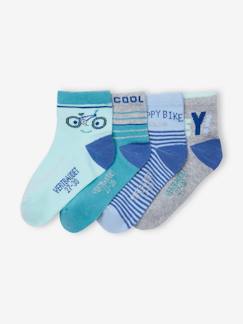 Jungenkleidung-Unterwäsche & Socken-4er-Pack Jungen Socken mit Fahrrad Oeko-Tex