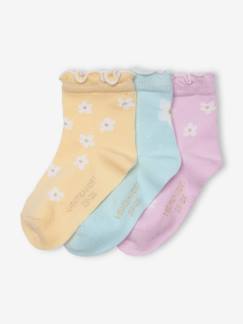 Babymode-Socken & Strumpfhosen-3er-Pack Mädchen Baby Socken mit Blumen Oeko-Tex