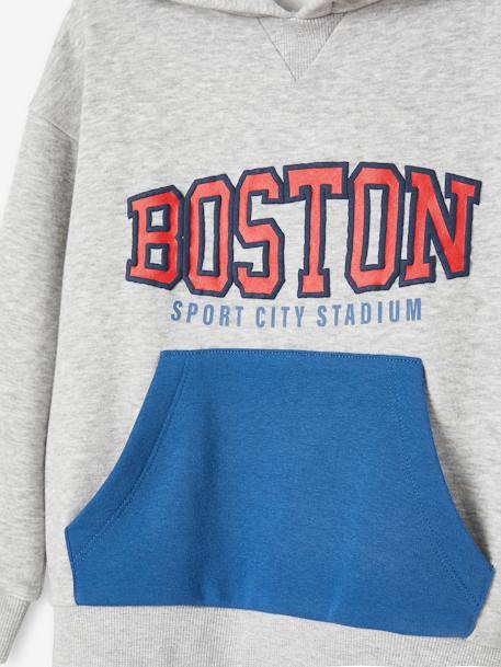 Jungen Sport-Kapuzensweatshirt „Boston“ - grau meliert - 4