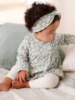 Babymode-Kleider & Röcke-Mädchen Baby Set aus Haarband, Kleid & Leggings Oeko Tex