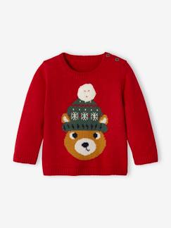 Babymode-Pullover, Strickjacken & Sweatshirts-Pullover-Baby Weihnachtspullover, Bär