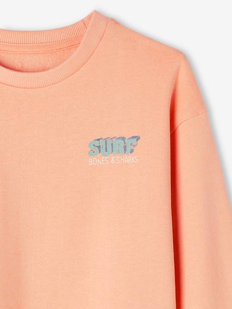 Jungen Sweatshirt mit Print hinten - gelb+pfirsich - 14