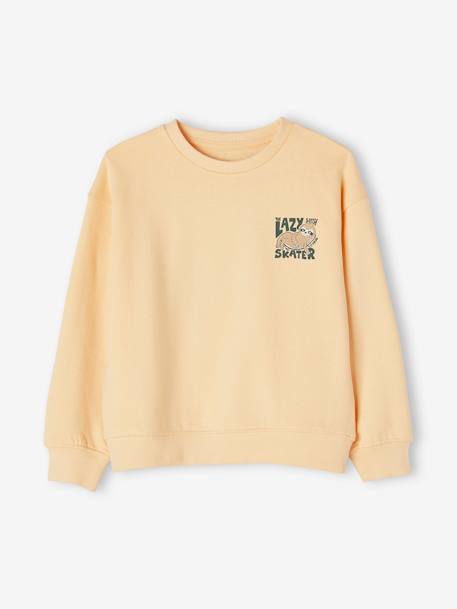 Jungen Sweatshirt mit Print hinten - gelb+pfirsich - 6