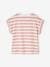 Mädchen T-Shirt, personalisierbar Oeko-Tex - grün gestreift+rosa gestreift - 8