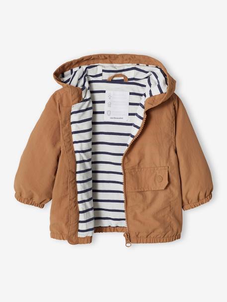 Jungen Baby Jacke mit Kapuze - hellbraun - 2