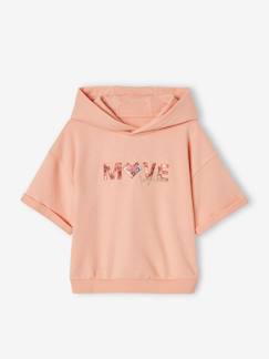 Maedchenkleidung-Pullover, Strickjacken & Sweatshirts-Sweatshirts-Mädchen Sport-Kapuzenshirt, kurze Ärmel