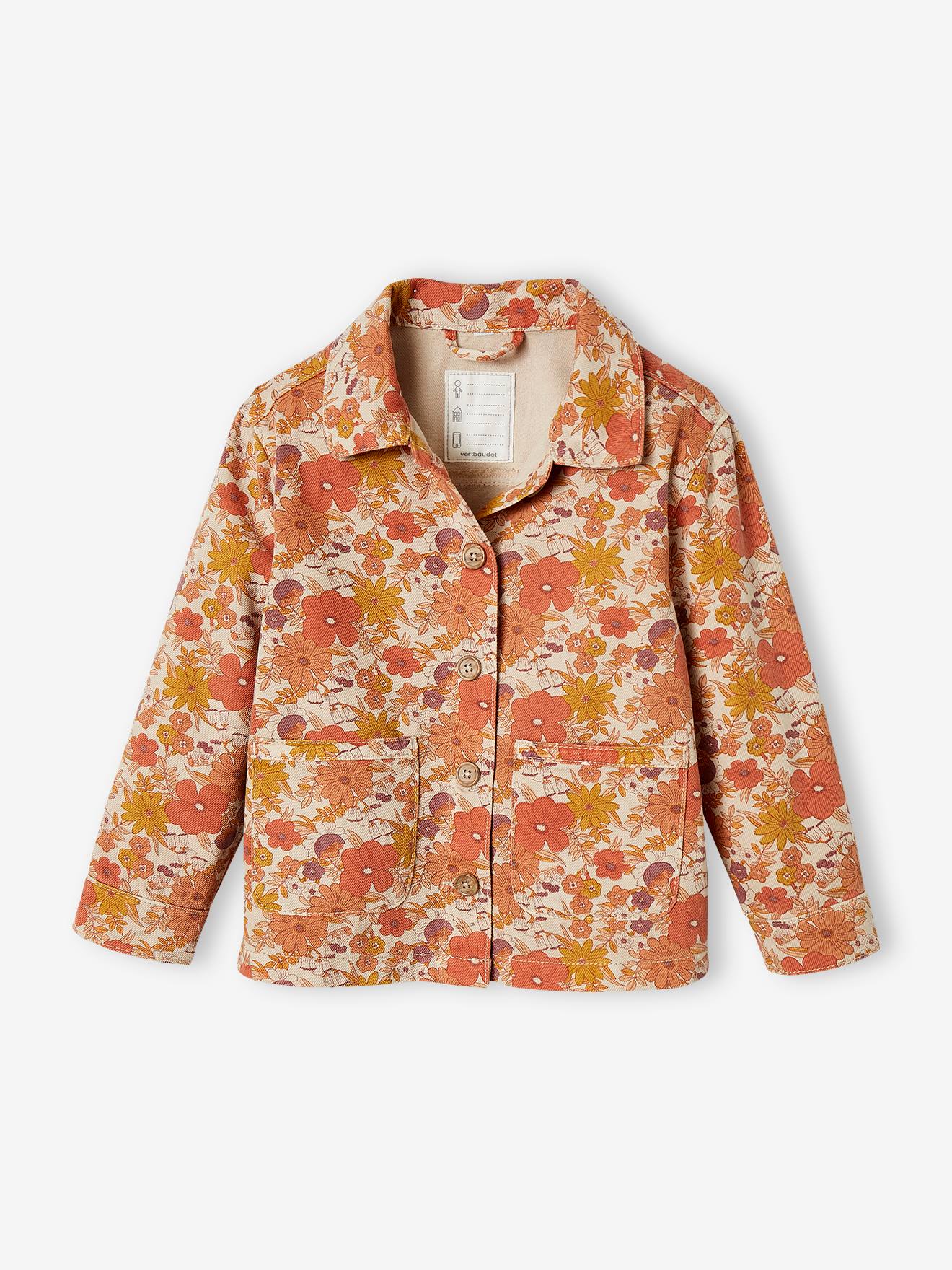 Mädchen Jacke mit Blumenmuster