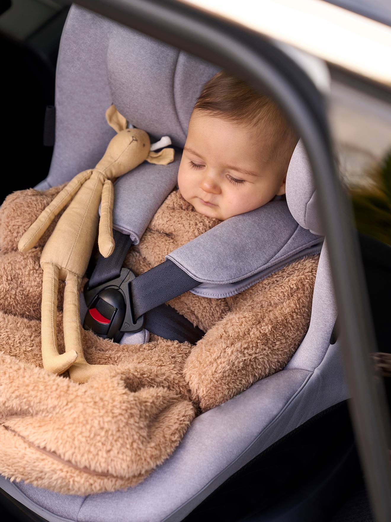 Baby Auto-Winterschlafsack mit Webpelz und Fäustlingen TOG 3
