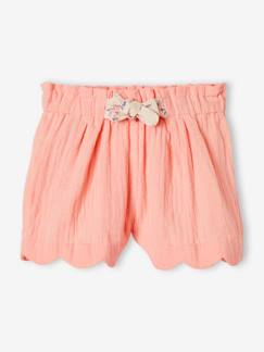 Maedchenkleidung-Shorts & Bermudas-Mädchen Shorts mit Bogenkante, Musselin