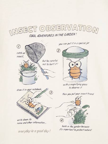 Jungen T-Shirt mit Insektenmotiv - weiß - 3