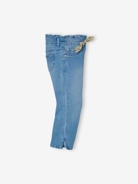 Mädchen 3/4-Jeans mit Schleife - blue stone+double stone - 11