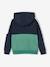 Jungen Kapuzensweatjacke - blau+grau meliert+grün - 8
