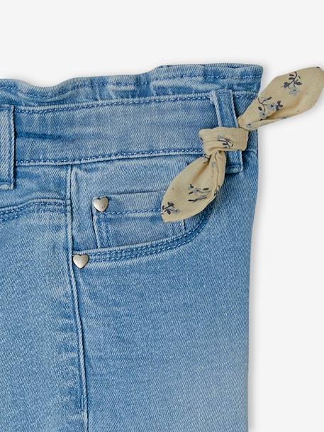 Mädchen 3/4-Jeans mit Schleife - blue stone+double stone - 15
