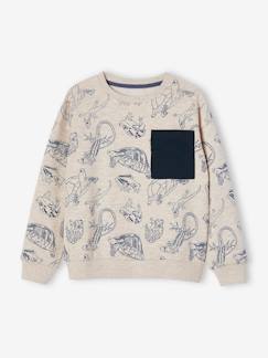 Jungenkleidung-Pullover, Strickjacken, Sweatshirts-Jungen Sweatshirt mit Tasche, Tiere