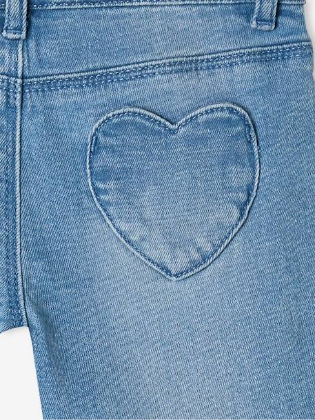 Mädchen 3/4-Jeans mit Schleife - blue stone+double stone - 14