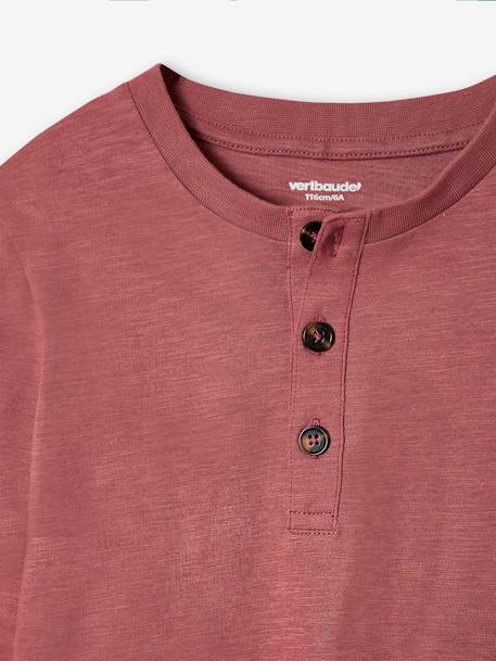 Jungen Schlafanzug mit Henley-Ausschnitt, personalisierbar - ziegel - 5
