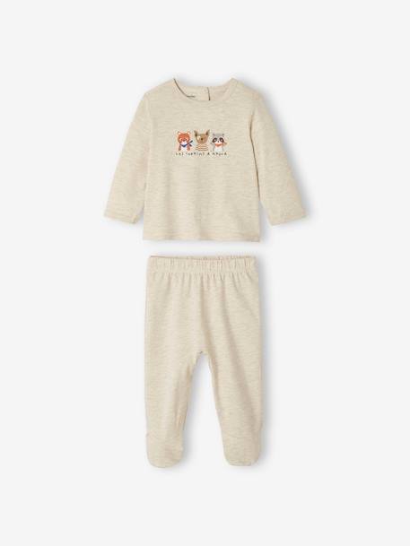 2er-Pack Jungen Baby Schlafanzüge, Jersey - senfgelb - 2