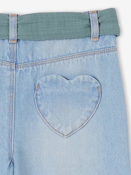 Weite Mädchen 7/8-Jeans mit Gürtel - blue stone+double stone - 15