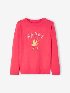 Maedchenkleidung-Pullover, Strickjacken & Sweatshirts-Mädchen Pullover mit Glanzeffekt BASIC