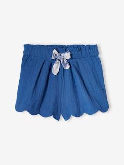 Maedchenkleidung-Shorts & Bermudas-Mädchen Shorts mit Bogenkante, Musselin