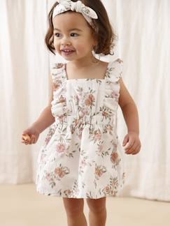 Babymode-Kleider & Röcke-Baby-Set: Kleid, Spielhose & Haarband