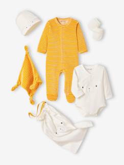 Babymode-Baby-Sets-5-teiliges Baby-Set mit Beutel, Print mit Katze oder Hund Oeko Tex