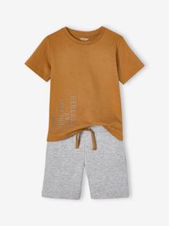 Jungenkleidung-Sportbekleidung-Jungen Sport-Set: T-Shirt & Sweatshorts