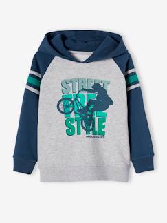 Jungenkleidung-Pullover, Strickjacken, Sweatshirts-Sweatshirts-Jungen Kapuzensweatshirt mit Print