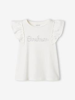 Maedchenkleidung-Mädchen T-Shirt mit Volantärmeln