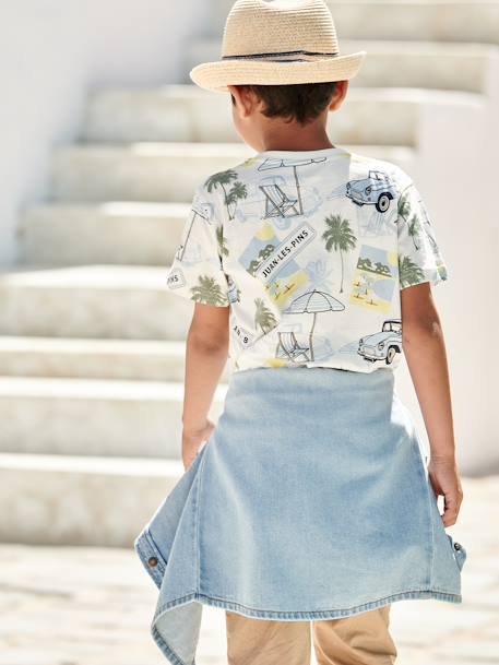 Jungen T-Shirt, Urlaubs-Print weiß bedruckt 8