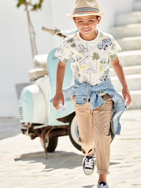 Jungen T-Shirt, Urlaubs-Print weiß bedruckt 6