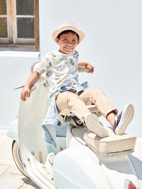 Jungen T-Shirt, Urlaubs-Print weiß bedruckt 7