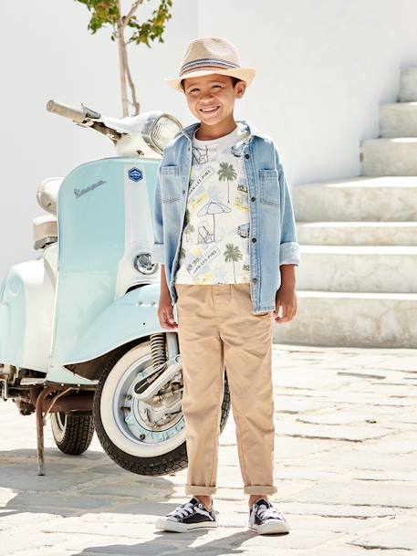 Jungen T-Shirt, Urlaubs-Print weiß bedruckt 5