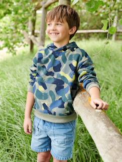 Jungenkleidung-Pullover, Strickjacken, Sweatshirts-Sweatshirts-Jungen Kapuzensweatshirt