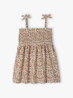 Maedchenkleidung-Shirts & Rollkragenpullover-Mädchen Top mit Blumenprint, gesmokt