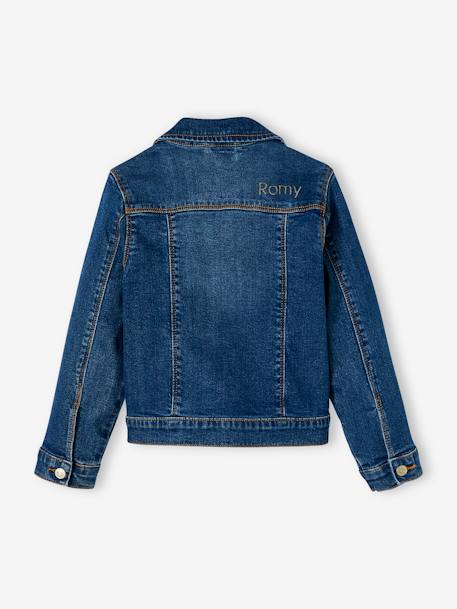 Mädchen Jeansjacke, personalisierbar - blue stone+double stone - 4