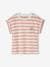 Mädchen T-Shirt, personalisierbar Oeko-Tex - grün gestreift+rosa gestreift - 7