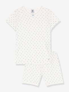 Maedchenkleidung-Schlafanzüge & Nachthemden-Kurzer Mädchen Schlafanzug PETIT BATEAU, Bio-Baumwolle