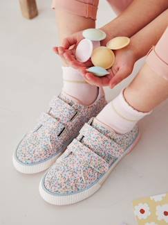 Kinderschuhe-Mädchenschuhe-Kinder Stoff-Sneakers mit Klett