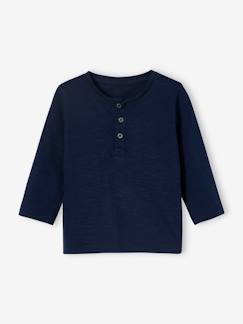 Babymode-Shirts & Rollkragenpullover-Shirts-Jungen Baby Henley-Shirt BASIC, personalisierbar
