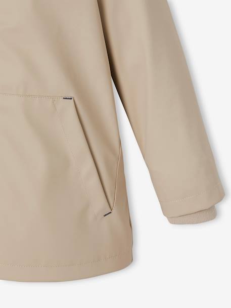 Jungen Regenjacke mit Kapuze - beige - 6