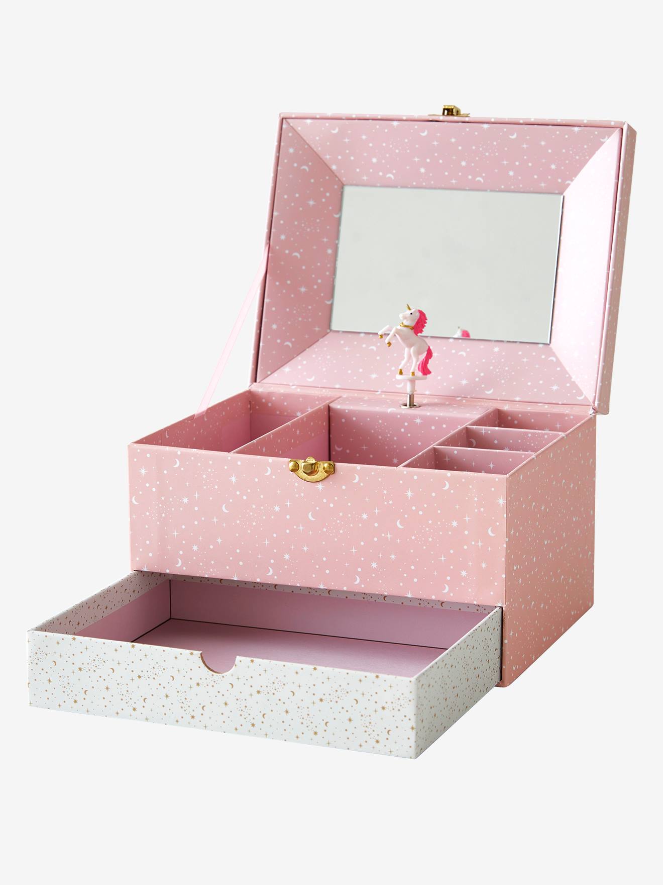 vertbaudet Kinder Schmuckschatulle mit Spieluhr Einhorn in rosa