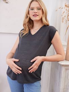 Umstandsmode-Umstandsshirts-T-Shirt mit V-Ausschnitt für Schwangerschaft