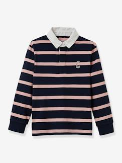 Jungenkleidung-Pullover, Strickjacken, Sweatshirts-Pullover-Jungen Rugbyshirt CYRILLUS, Bio-Baumwolle