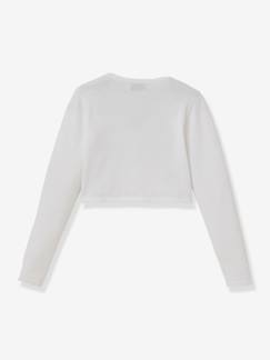 Maedchenkleidung-Pullover, Strickjacken & Sweatshirts-Mädchen Bolero, Pointelle-Details CYRILLUS